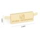 Customized Metal Tag for Professional Rectangle Shape Handbags Gold Plated Name Plate