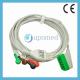Nihon Kohden ECG Cable,5 lead ECG Cable,snap,IEC