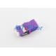 100% Test Fiber Optic Adapter OM4 LC with Purple Housing for 10G