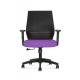 Mid Back Steel Frame Mesh Office Swivel Chair Nylon Purple Backrest Ergo
