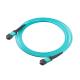 50/125 MTP MPO Fiber Optic Patch Cord OM3/OM4 8/12/24F G657A1 12C 24C For Telecom