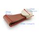 Zinc Alloy / Leather Drawer Pull Handles , Imitation Leather Wardrobe Door Handles