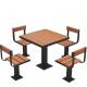 Outdoor Wooden Table Chair Set Garden Furniture Picnic Table Set Park Square Table Seating
