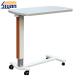 Patient Dining Overbed Table Swivel Top PVC Film Faced With White Color