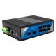 Industrial Cascading Managed Fiber Switch 2 Gigabit SFP 6 10/100Mbps SFP Ports