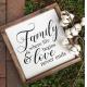 Family Pattern Wooden Wall Plaques With Sayings Square Shape Long Life Span