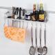 Luxury aluminum different designs kitchen utensil racks and shelves with hooks