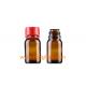 60ml amber reagent glass bottle for liquids or solids with tamper evidient caps