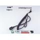 Length 1000mm Coiled Cable Cord , Injection Molding Car Wiring Harness 