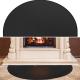 Half Moon Fire Retardant Fiberglass Fireproof Hearth Fireplace Area Mat Embers Mats for floor protection