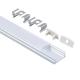 U Shape Silver Black White Extrusion Channel LED Aluminum Profile For Strip Light