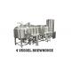PLC Control 4 Vessel Brewhouse 3500L Beer Brewing Equipment with Electric Heating