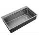 Chromium Handmade Stainless Steel Topmount Kitchen Sink With Accessories