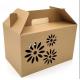 Recycled Corrugated Packaging Box Brown Kraft Hollow Carved Design Gift Packaging Box