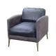L77cm Metal Legs Single Seater Leather Couch Real Leather Chair