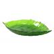 Solid Colored Leaf Shape 28.5cm Crystal Glass Plates Centrifugal Casting