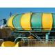 Aqua Park Fiberglass Slide / Space Bowl Water Slide With High Capacity 720 Riders / h