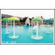 Customized Fiberglass, PVC Spray Mushroom Aqua Park Equipment For 3 - 5 Persons