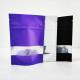 Aluminum Foil Zipper Purple Matte Stand Up Pouch Zip Lock Biodegradable Mylar Bags