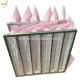 Glass Fiber Pleated AHU Polyester Bag Air Filter For HVAC System