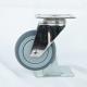 4 Inch Swivel Soft Wheel Casters Grey TPR Stainless Steel Caster Wheels Silent Manufacturer YLcaster