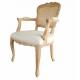 Fabric Upholstery Wooden Leisure Chair French Style For Living Room dining chair