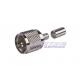 UHF Male Crimp Coaxial Cable Connectors for RG8 RG58 RG195 RG400 Coaxial Cable