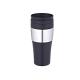 14oz plastic travel mug non-leak screwing plastic lid slip to drink coffee mug