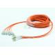 12F fanout Fiber Optic Patch Cables LC - SC OM1 62.5 / 125 50M with fanout  2mm  0.5M  legs LSZH Orange
