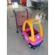 95 L Basket Volume Childrens Metal Shopping Trolley Travelator Casters CE / GS / ROSH