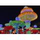 Entertainment Group Of Huge Fabric Chinese Lanterns Decorated For Outdoor Garden