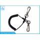Steel PU 30cm Coil Ring 7x19 Retractable Spring Lanyard