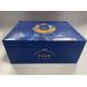 Blue MDF Paper Gift Box Magnetic Box Packaging For Cosmetics