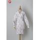 Printed Flannel Night Suit Thermal Pink Dot Women Bathrobe 100% Polyester ECO Friendly