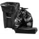 Durable 65 Gallon Trash Bags , Black Disposable Recyclable Rubbish Bags