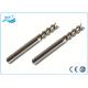 Metal Removal End Mills For Aluminum , Diamond Coated End Mills Air Oil Cooling Mode