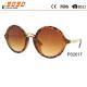 retro round  fashionable Unisex plastic sunglasses for men and women, polarized UV 400 lens.