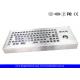 Desktop 86 Keys Waterproof Metal Keyboard With Integrated Trackball