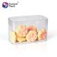 Wholesale plastic food storage transparent square PS plastic box for dessert cake packaging candy container