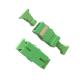 flangeless green SC/APC SM simplex fiber otical adapter