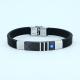 Factory Direct Stainless Steel High Quality Silicone Bracelet Bangle LBI83