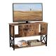 Rustic TV Table with Cabinet, Industrial Design TV Cabinet, Storage Furniture for Television, XLTV22BX