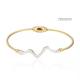 exclusive niche brand Stainless steel rhinestone bracelet 18k thick gold bangles