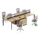 modern 4 seater office glass workstation table furniture