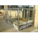 Tempered Glass Stainless Steel Glass Railing Floor - Mounted Brushed Treatment