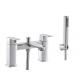 Luxurious Bath Shower Mixer Tap Chrome Finish With Two Handles