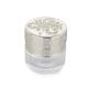 35g Cylinder Glass Container Transparent Glass Round Cream Jar With Gold Embossed Lid