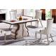 restaurant modern rectangle 6 seater marble dining table furniture
