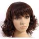 Short Curly Synthetic Hair Wigs , 6A Synthetic Curly Wigs Darker Brown
