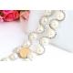 diamond fancy cup chain Pearl chain wedding dress rhinestone chain accessory